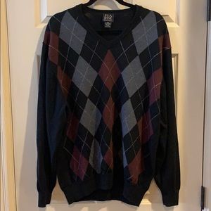 Jos A Bank Argyle Sweater